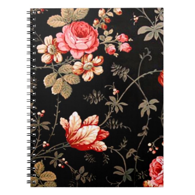 Wild Pink Roses Spiral Notebook Notizblock (Vorderseite)