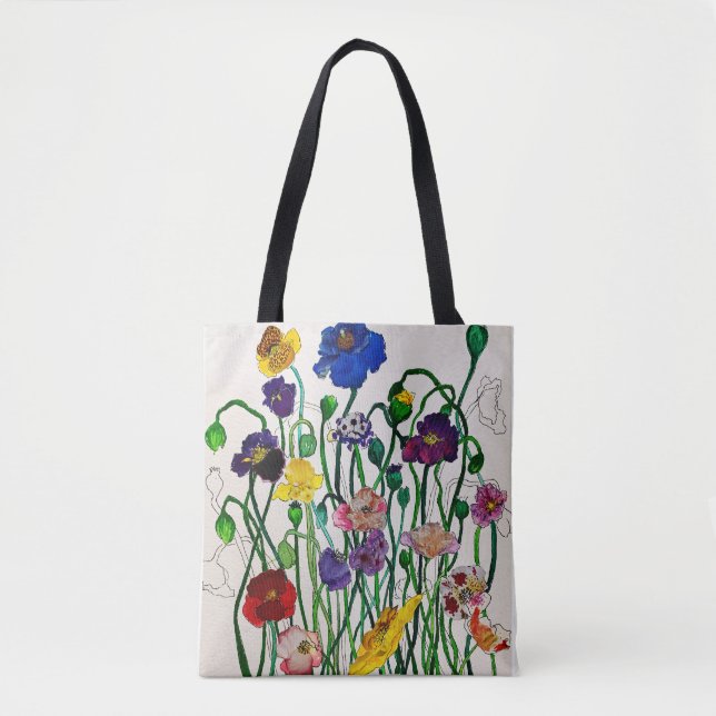 Wild Poppie Tote Bag Tasche (Vorderseite)