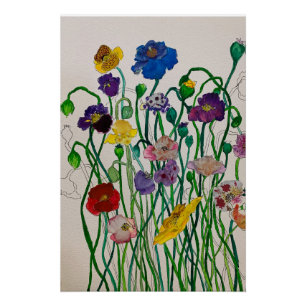 Wild Poppy Print Poster