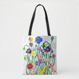 Wild Poppy Tote Bag Tasche