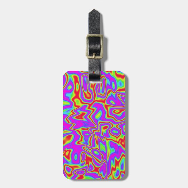 Wild Psychedelic Liquid Colors Gepäckanhänger (Vorderseite vertikal)