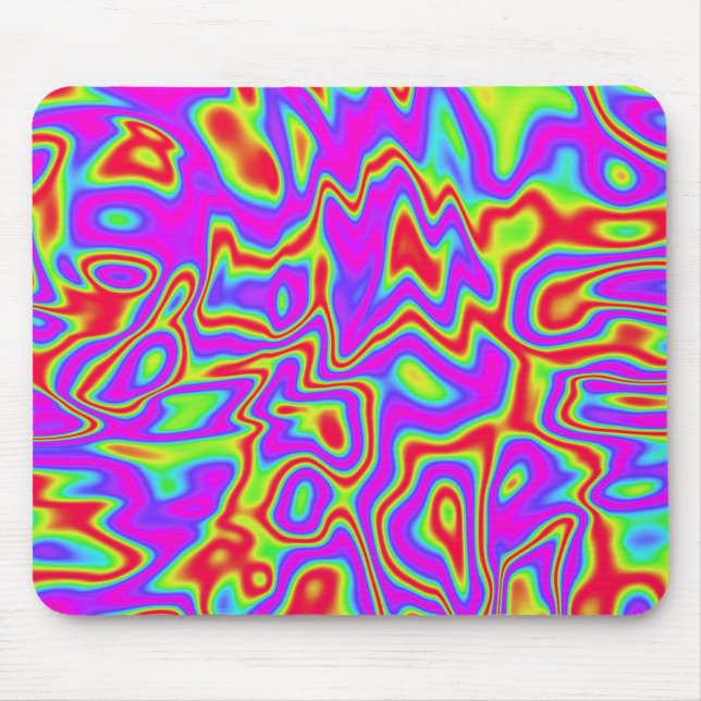Wild Psychedelic Liquid Colors Mousepad (Vorne)