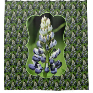 Wild Purple Lupine Floral Nature Pattern Duschvorhang