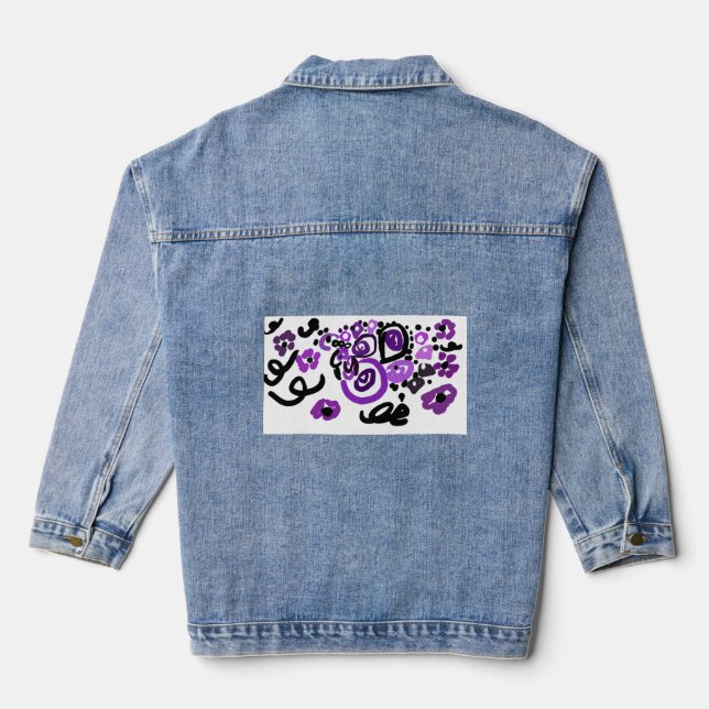 Wild Purple Peacock Jeansjacke (Rückseite)