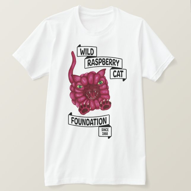 Wild Raspberry Cat T-Shirt (Design vorne)