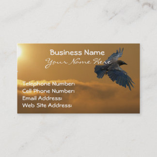 Wild Raven Wildlife Foto Geschenk Visitenkarte