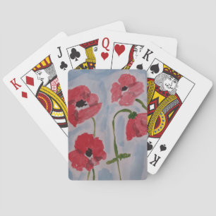 Wild Red Poppies Spielkarten