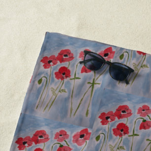 Wild Red Poppies Strandtuch
