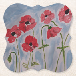 Wild Red Poppies Untersetzer