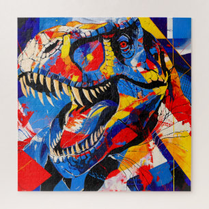 Wild Retro T-rex Dinosaur Fusion