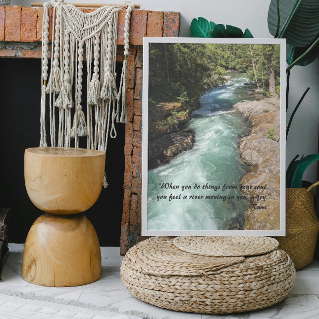 Wild River Rumi Poetry Verse Fotodruck (In Situ Framed)