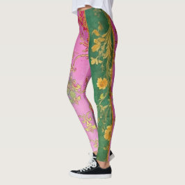 Wild rosa Grunge Damask - Leggings