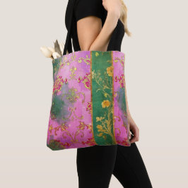 Wild rosa Grunge Damask - Tote Beutel Tasche