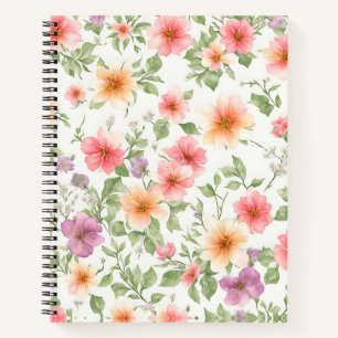 Wild Rose Aquarell Spiral Notebook Notizbuch