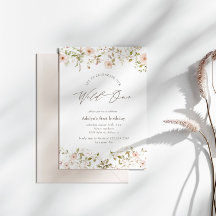 Wild Rose Baby Erstgeburt Einladung