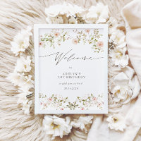 Wild Rose Baby First Birthday Begrüßungszeichen