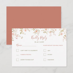 Wild Rose Country Hochzeit RSVP Karte