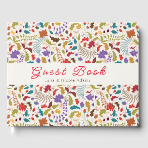 Wild Rose Woods Exotischer Blumengarten Hochzeit Gästebuch