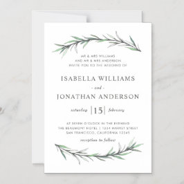 Wild Rosemary Botanical Wedding Einladung