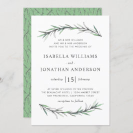 Wild Rosemary Botanical Wedding Einladung
