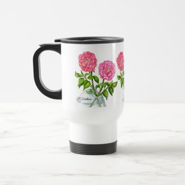 Wild Roses Travel Mug Reisebecher (Links)