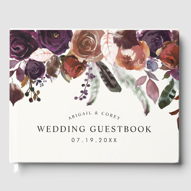 Wild Royal Bloom | Hochzeit Gästebuch (Vorderseite)