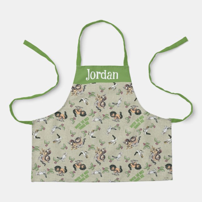 Wild Rumpus Holiday Pattern Schürze (Vorderseite)