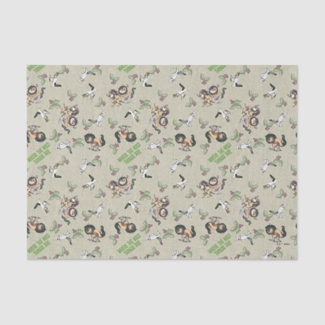 Wild Rumpus Holiday Pattern Seidenpapier (Vorderseite)