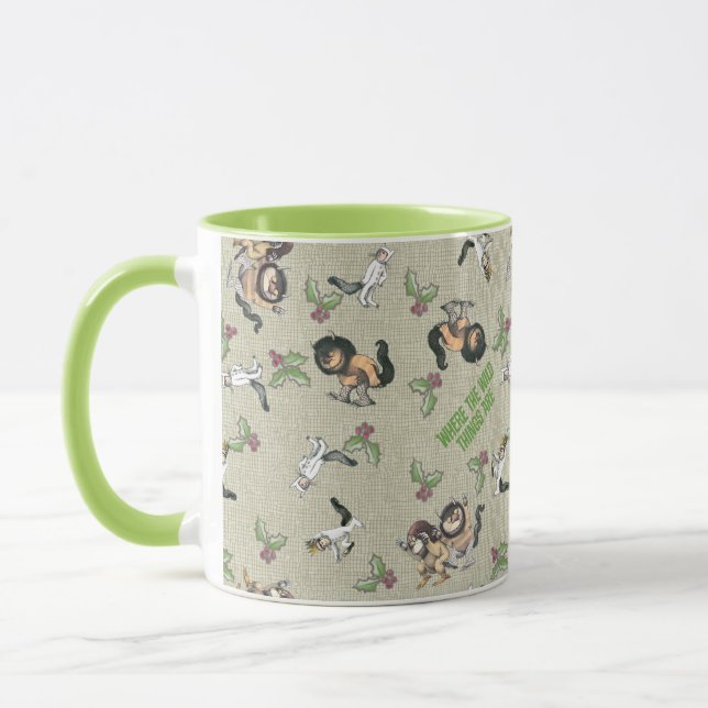 Wild Rumpus Holiday Pattern Tasse (Links)