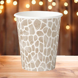 Wild Safari Animal Giraffe Print Pappbecher