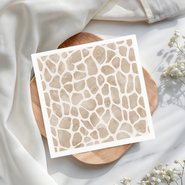 Wild Safari Animal Giraffe Print Serviette (Von Creator hochgeladen)