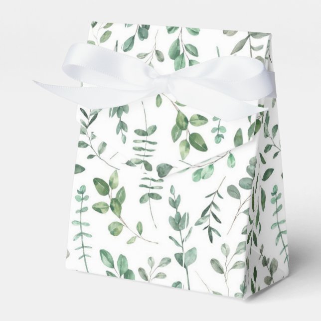 Wild Safari Animals Baby Dusche Jungle Grüne Geschenkschachtel (Vorderseite)