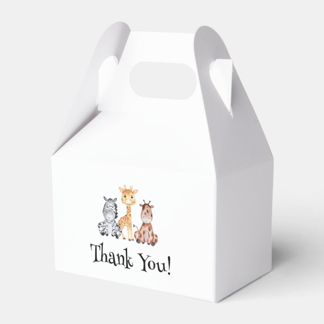 Wild Safari Animals Baby Duwer Fevor Box Geschenkschachtel (Vorderseite)