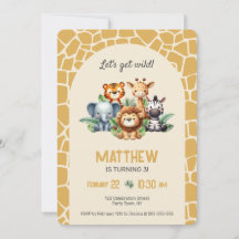 Wild Safari Animals Jungle Birthday Party