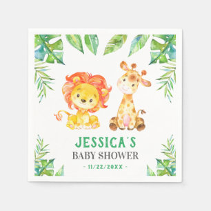 Wild Safari Baby Boy Dschungel Sprinkle Party Serviette