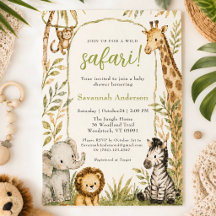 Wild Safari Baby Shower Tropischer Dschungel Tier