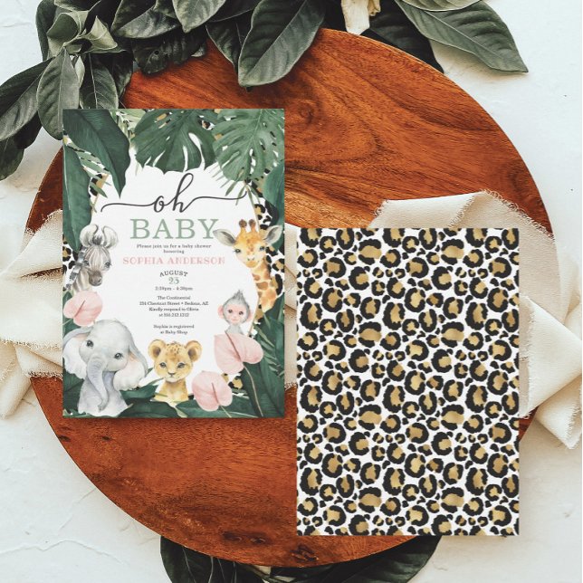 Wild Safari Jungle Animals Kinderdusche Einladung (Von Creator hochgeladen)