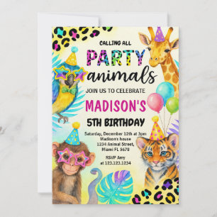 Wild Safari Jungle Einladung zum Geburtstag