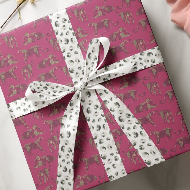 Wild Safari Jungle Leopard Gemustert Satinband (Von Creator hochgeladen)