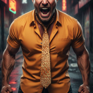 Wild Safari Leopard Print Krawatte