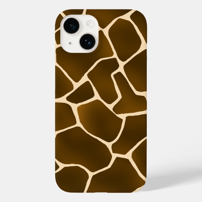 Wild Safari Natural Giraffe Print Case-Mate iPhone 14 Hülle (Rückseite)
