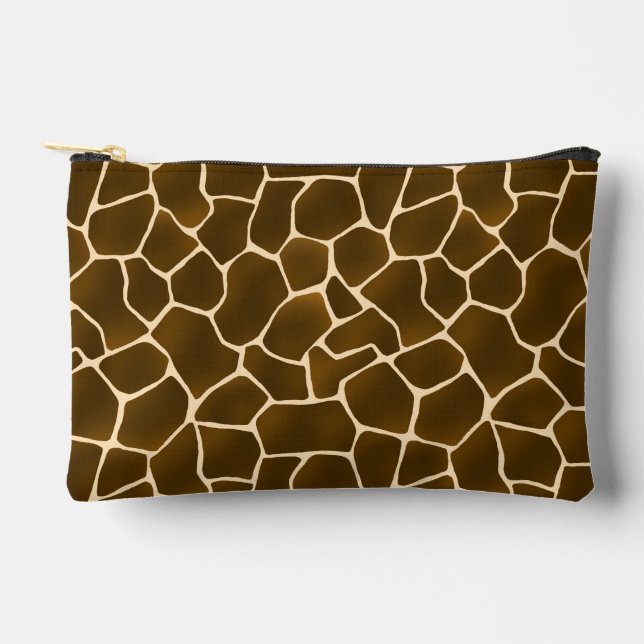 Wild Safari Natural Giraffe Print Zubehörtasche (Vorderseite)