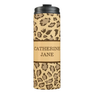 Wild Safari Paw Print benutzerdefinierbar Thermosbecher