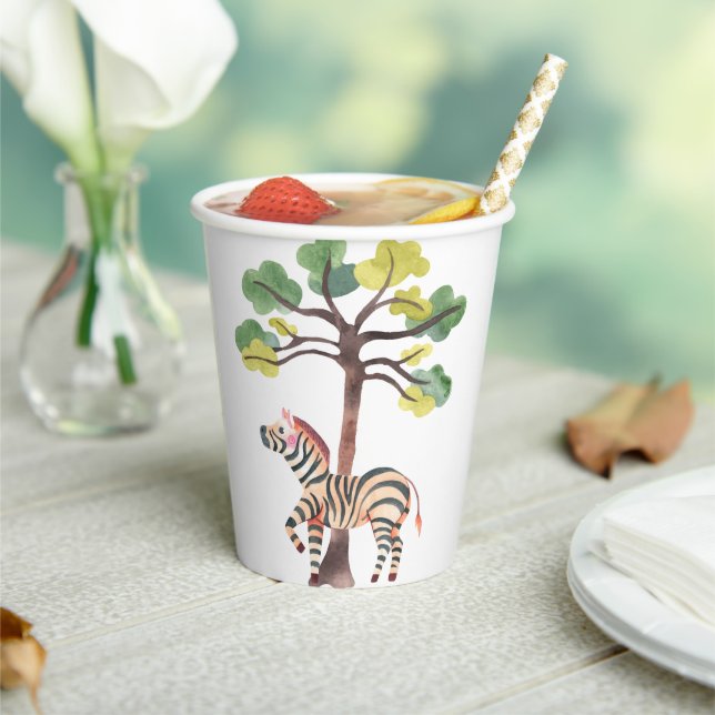 Wild Safari Zoo Birthday Paper Cups Pappbecher (In Situ)