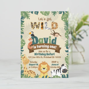 Wild Safari zum Geburtstag Einladung