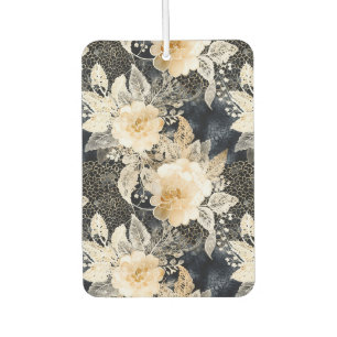 Wild Schwarzer Cream Leopard Tier Floral Autolufterfrischer