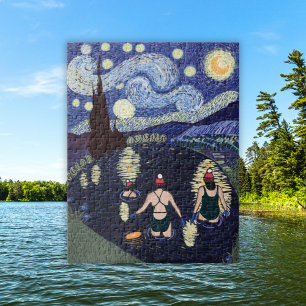 Wild schwimmen Van Gogh Starry Night Geburtstag