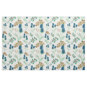 Wild Scottish Blue Thistle Blume Stoff