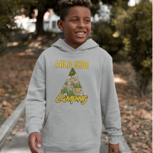 Wild Side Mountain Forest Zelt Camping Kapuzenpull Hoodie