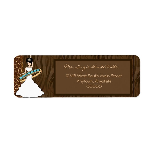 Wild Side Raven Bride Address Labels (Vorne)